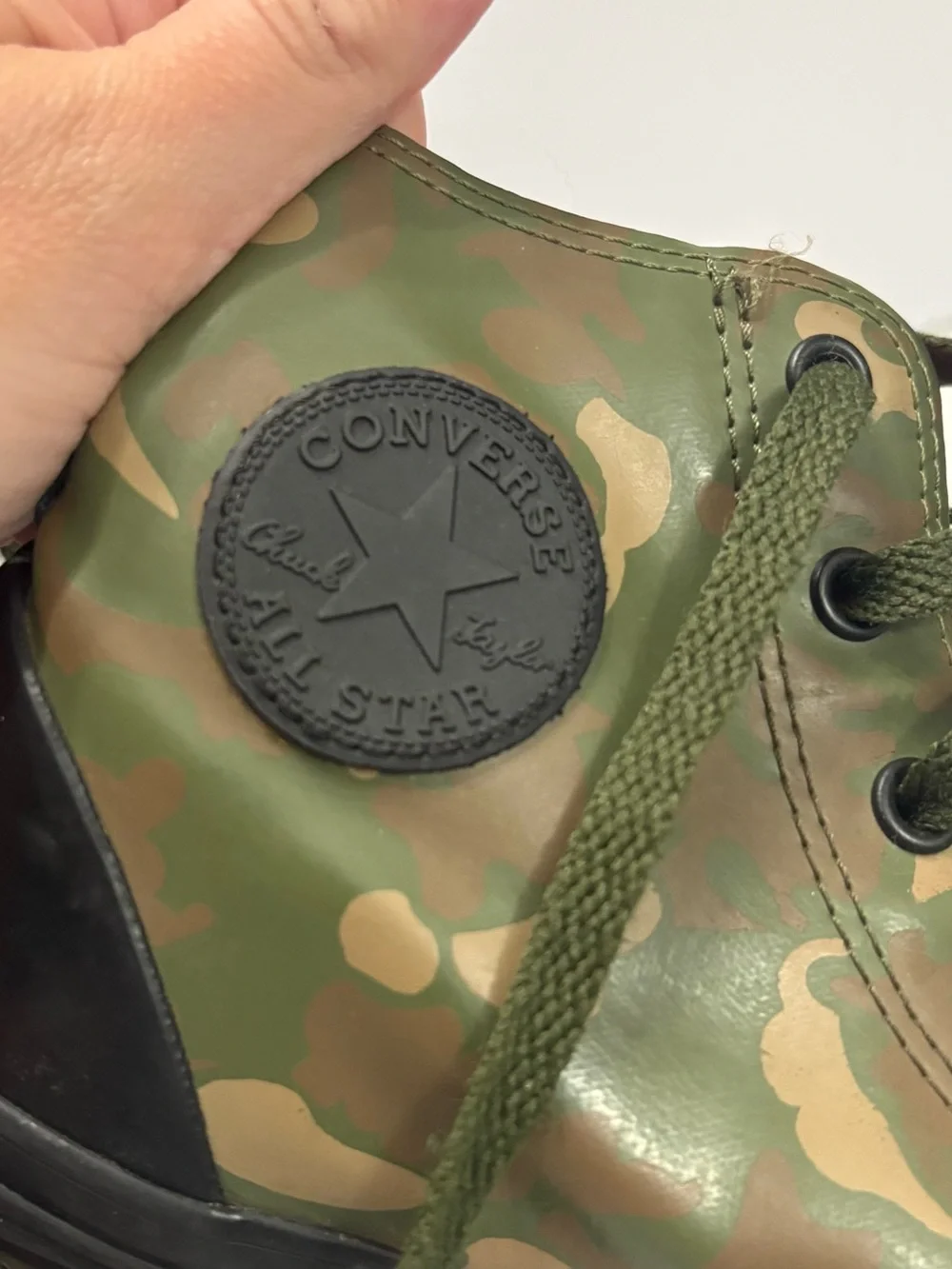Converse Chuck Taylor All Star Rubber Hi sneakers Green Camouflage Junior 5